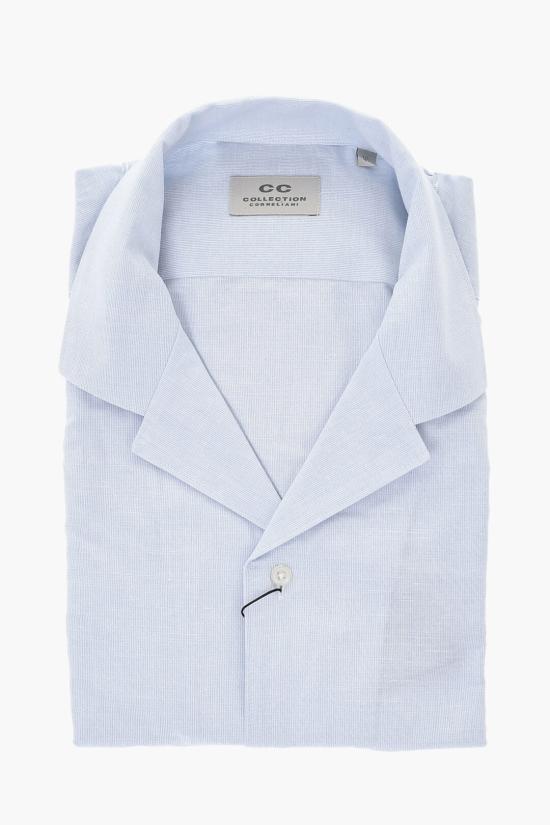  꼬르넬리아니 긴팔 셔츠 91IX54 3161174 001 Blue