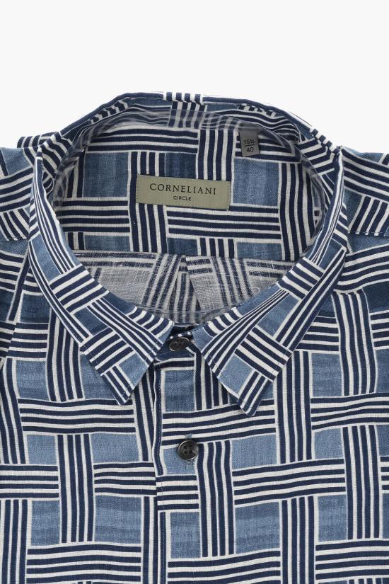  꼬르넬리아니 긴팔 셔츠 91PH01 3111965 001 Blue - CORNELIANI