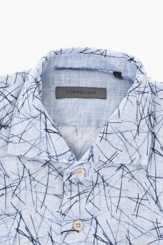  꼬르넬리아니 긴팔 셔츠 85P164 0111948 003 Blue - CORNELIANI