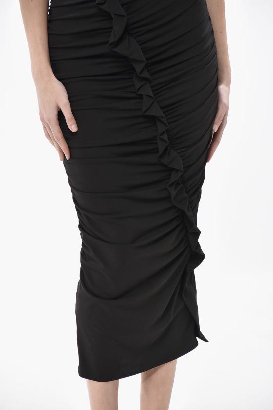  디 아티코 롱 원피스 248WCM153 A014 100 Black - THE ATTICO