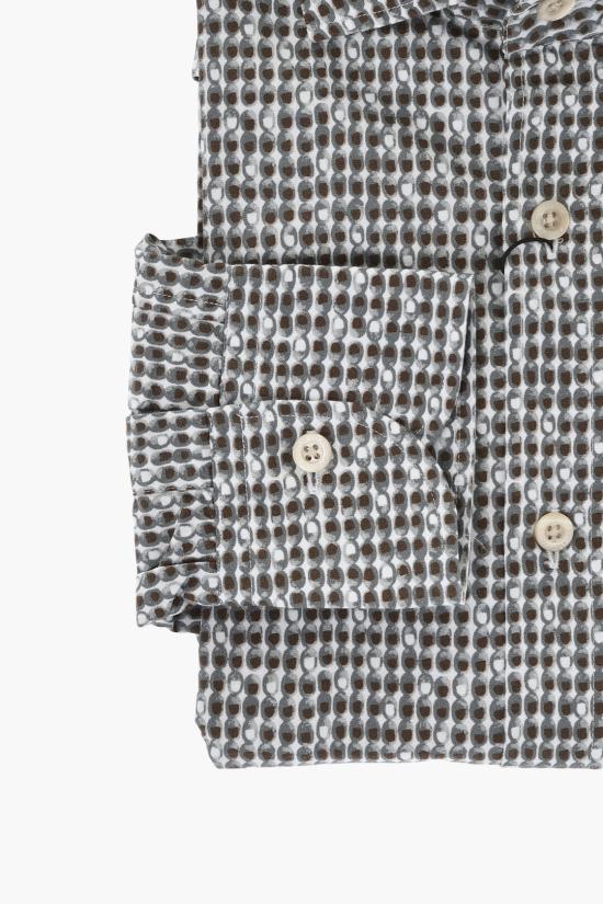  꼬르넬리아니 긴팔 셔츠 85P128 0111950 013 Brown - CORNELIANI