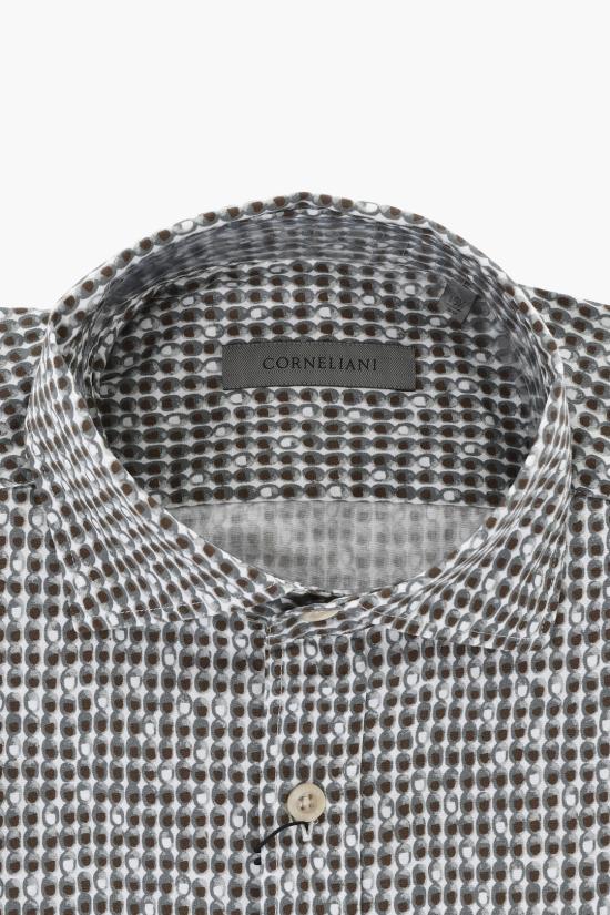  꼬르넬리아니 긴팔 셔츠 85P128 0111950 013 Brown - CORNELIANI