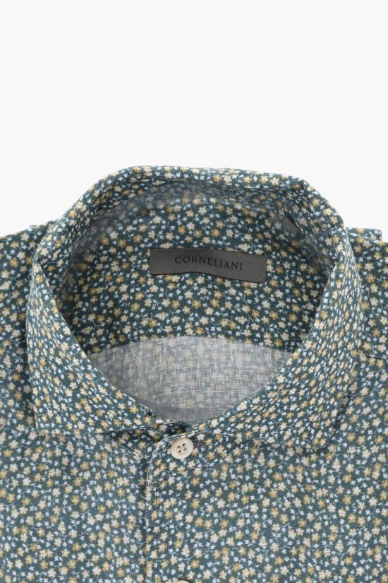  꼬르넬리아니 긴팔 셔츠 85P126 0111944 050 Green - CORNELIANI