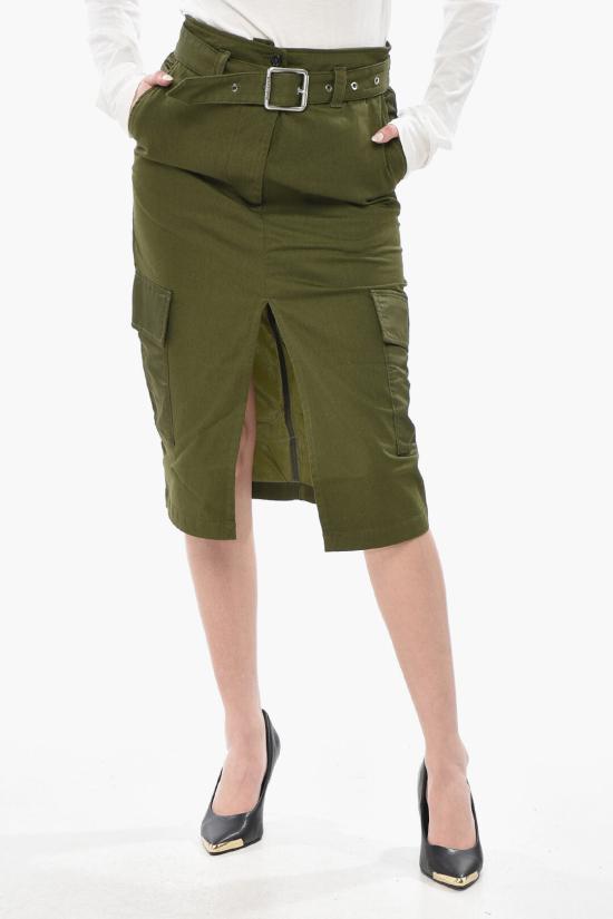  핑코 미디 스커트 104660A2EG X22 Military Green