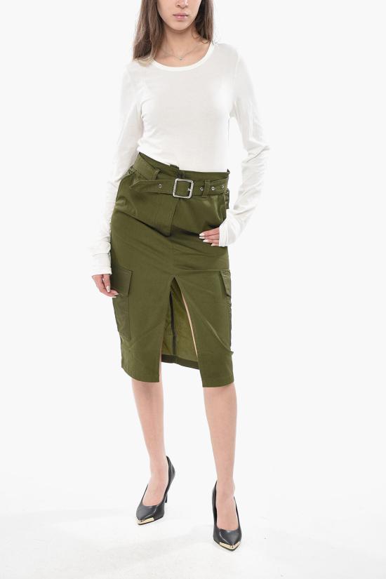  핑코 미디 스커트 104660A2EG X22 Military Green - PINKO