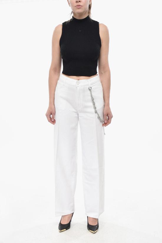  핑코 데님 팬츠 104601A2DO Z04 White - PINKO