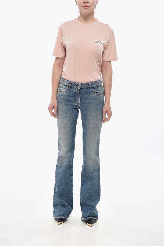  오프화이트 데님 팬츠 OWYA061C99 DEN001 4500 Blue - OFF WHITE