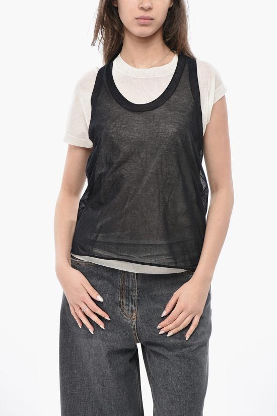  핑코 탑 105152A2LS ZZ2 Black White
