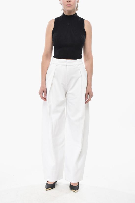  자크뮈스 스트레이트 팬츠 243PA118 1667 100 White - JACQUEMUS