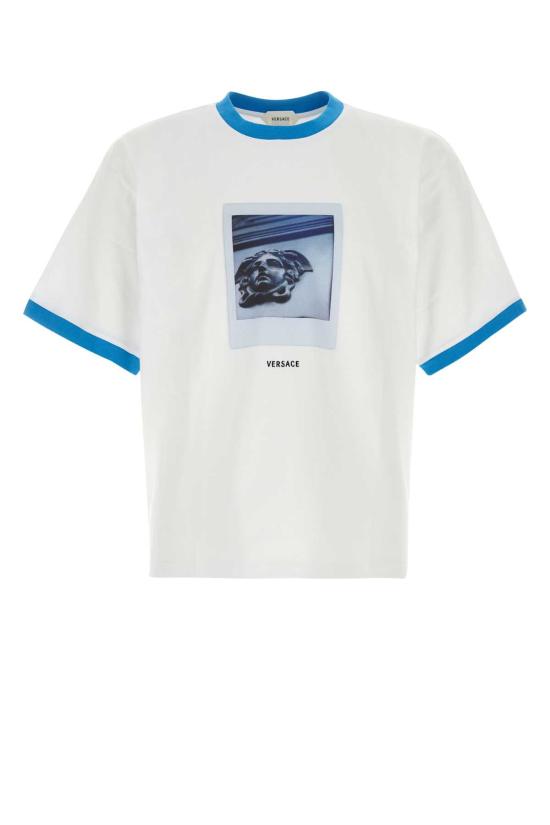26FW 베르사체 반팔 티셔츠 10260931A18733 1W000 White