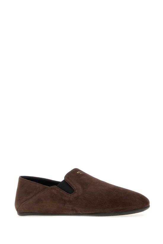 26FW 프라다 스웨이드 트라이앵글 로고 페니 로퍼 2S3005FG000103 F0003 Brown - PRADA