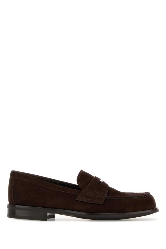 26FW 프라다 스웨이드 페니 로퍼 2DB201FX001103 F0003 Brown