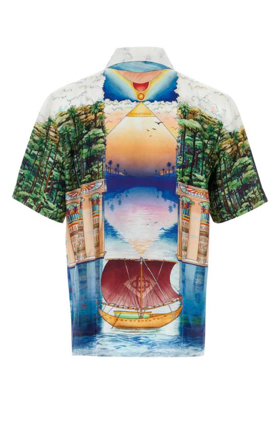 26FW 카사블랑카 반팔 셔츠 MPF26SH00304 TROMPELOEI Printed - CASABLANCA
