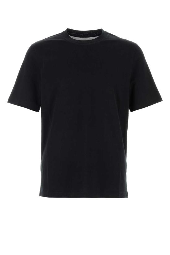 26FW 브루넬로 쿠치넬리 코튼 저지 크루넥 티셔츠 M0B131308 C101 Black