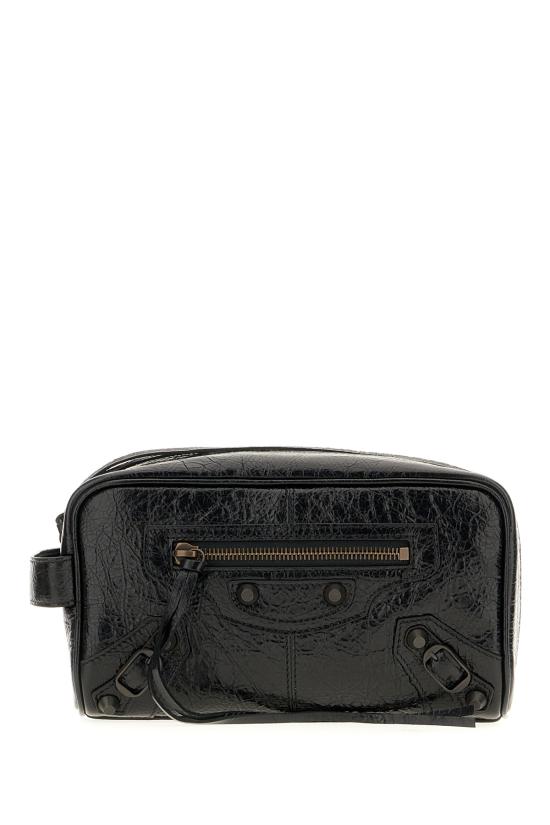 26FW 발렌시아가 르 시티 토일레트리 파우치 8726682ABFY 1000 BLACK