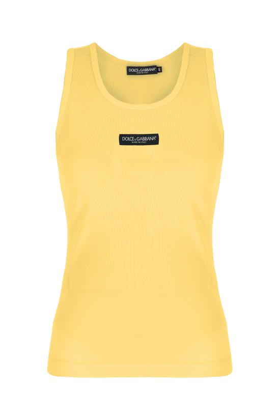 26FW 돌체앤가바나 민소매 티셔츠 F8W62TFU7AV A3852 GIALLO LIMONE