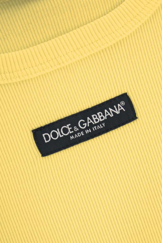 26FW 돌체앤가바나 민소매 티셔츠 F8W62TFU7AV A3852 GIALLO LIMONE - DOLCE & GABBANA