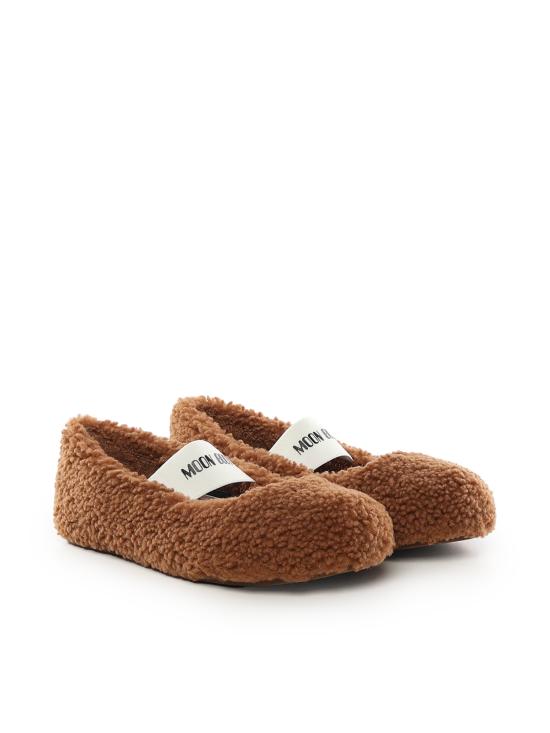 26FW 문부츠 시어링 퍼 발레리나 플랫슈즈 80D2400010 M008 COGNAC - MOON BOOT