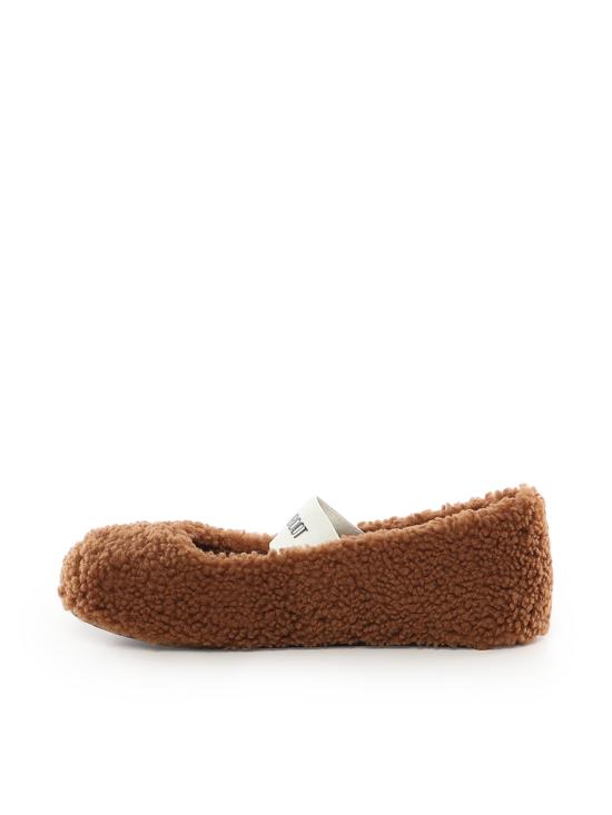26FW 문부츠 시어링 퍼 발레리나 플랫슈즈 80D2400010 M008 COGNAC - MOON BOOT