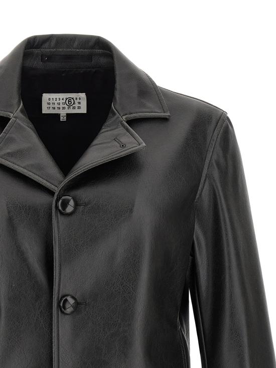 26FW MM6 메종마르지엘라 가죽 자켓 SH0AM0102M35455900 Black - MM6 MAISON MARGIELA
