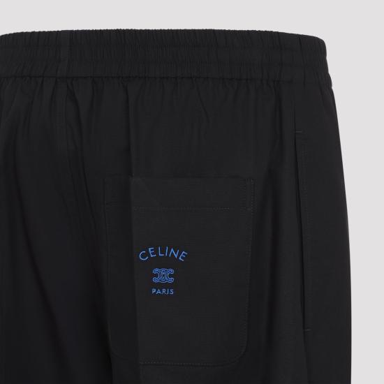 26FW 셀린느 코튼 & 리넨 클로스 트라우저 RP0TA3318 38NO BLACK - CELINE