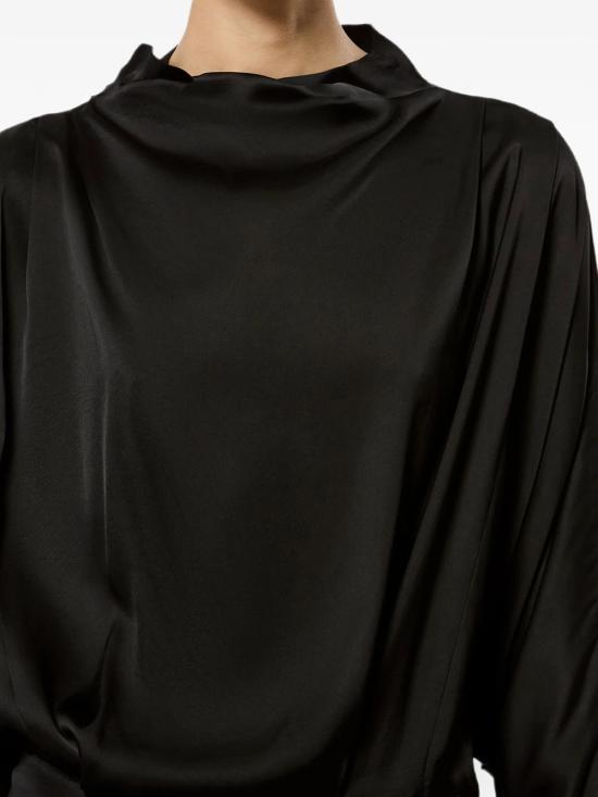 26FW 이자벨마랑 넬린 드레이프 사틴 드레스 넬린 드레이프 사틴 드레스 RO1094FA D3J13I 01BK BLACK - ISABEL MARANT