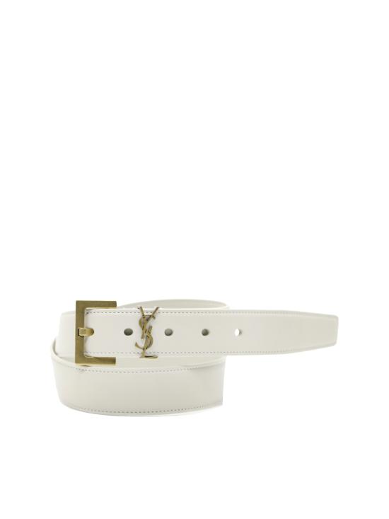 26SS 생로랑 레귤러 벨트 634437 BOO0W9207 CREAM