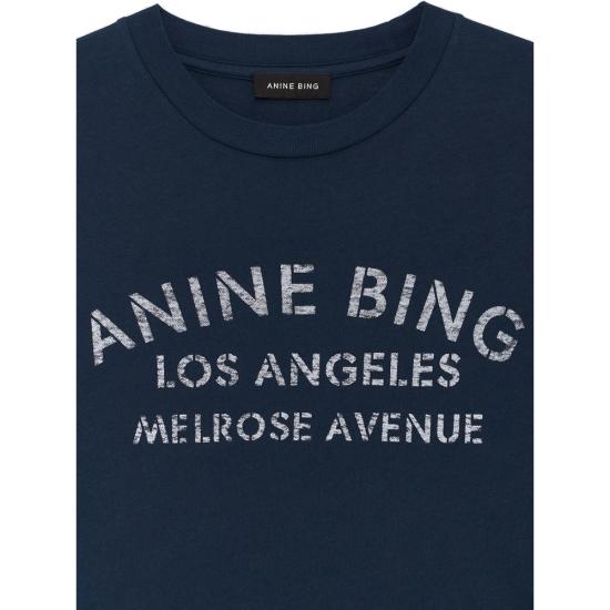 26FW 애니빙 반팔 티셔츠 A 08 12930 NYA1 BLUE - ANINE BING