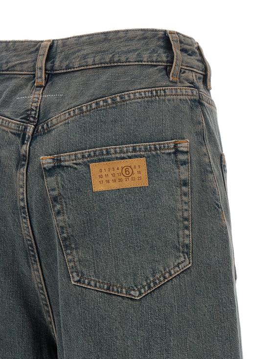 26FW MM6 메종마르지엘라 데님 팬츠 백투백 컨스트럭션 진 그레이 - MM6 MAISON MARGIELA