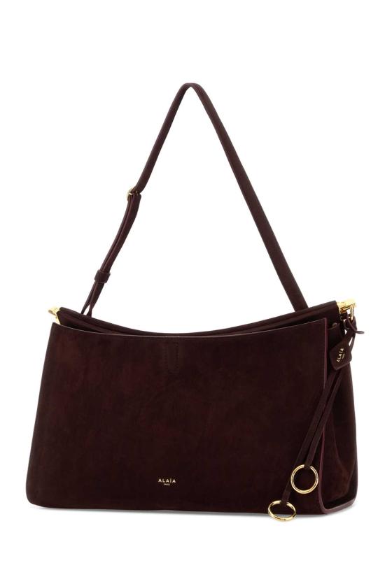 26SS 알라이아 르 클릭 포켓 35 누벅 숄더백 AA1L2038CA214 332 Purple - ALAIA