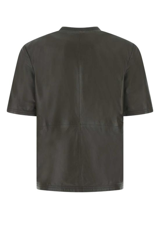  아미리 브라운 램스킨 박시핏 탑 PS22WLS006 BROWN - AMIRI