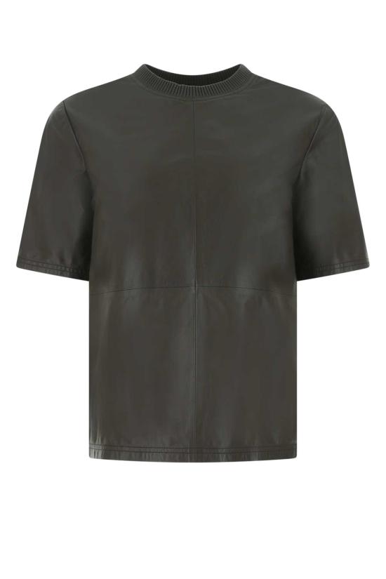  아미리 브라운 램스킨 박시핏 탑 PS22WLS006 BROWN