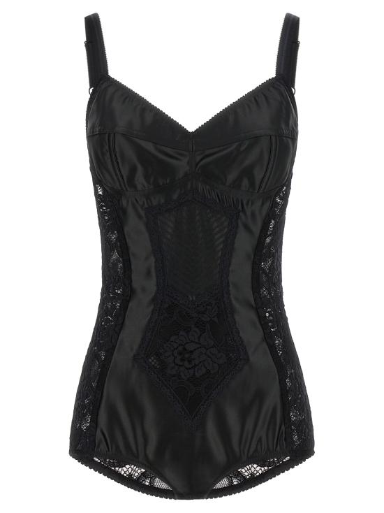 26SS 돌체앤가바나 바디수트 티셔츠 F7AC8TGDCL9N0000 Black