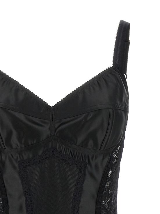 26SS 돌체앤가바나 바디수트 티셔츠 F7AC8TGDCL9N0000 Black - DOLCE & GABBANA