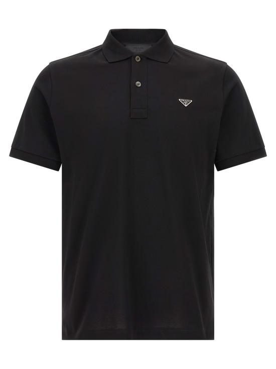 26FW 프라다 폴로 티셔츠 UJN444SWM31867F0002 Black
