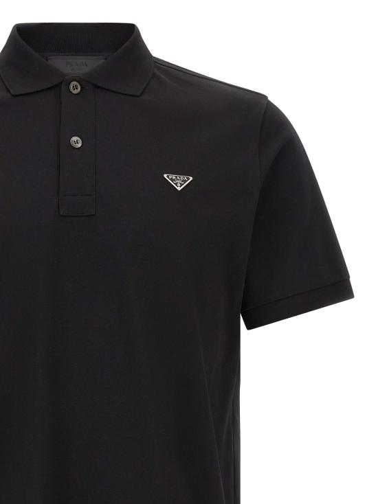 26FW 프라다 폴로 티셔츠 UJN444SWM31867F0002 Black - PRADA