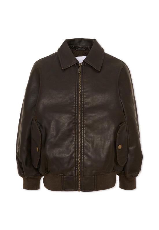26FW [키즈] 몰로 가죽 자켓 5W26M403 5722 BROWN