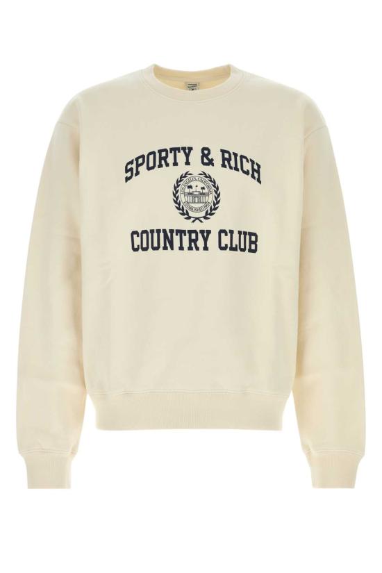 26SS 스포티앤리치 긴팔 티셔츠 ST09876218WH37 ECRUNAVY White