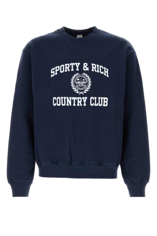 26SS 스포티앤리치 긴팔 티셔츠 ST09876218BL106 DARNAVYWHI Blue