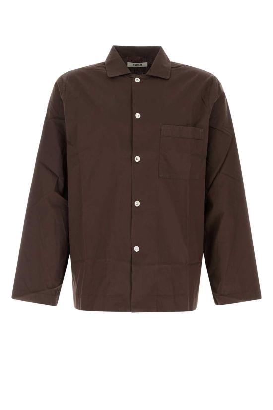 25FW 테클라 라운지 웨어 POPLINPYJAMASSHIRT COF Brown