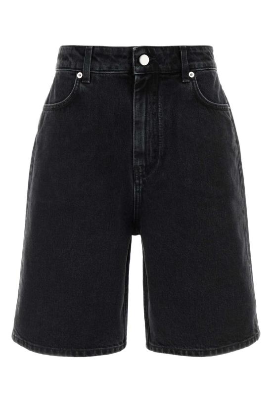26SS 루루 드 세종 데님 숏팬츠 ISULDS WASHEDGREY Black
