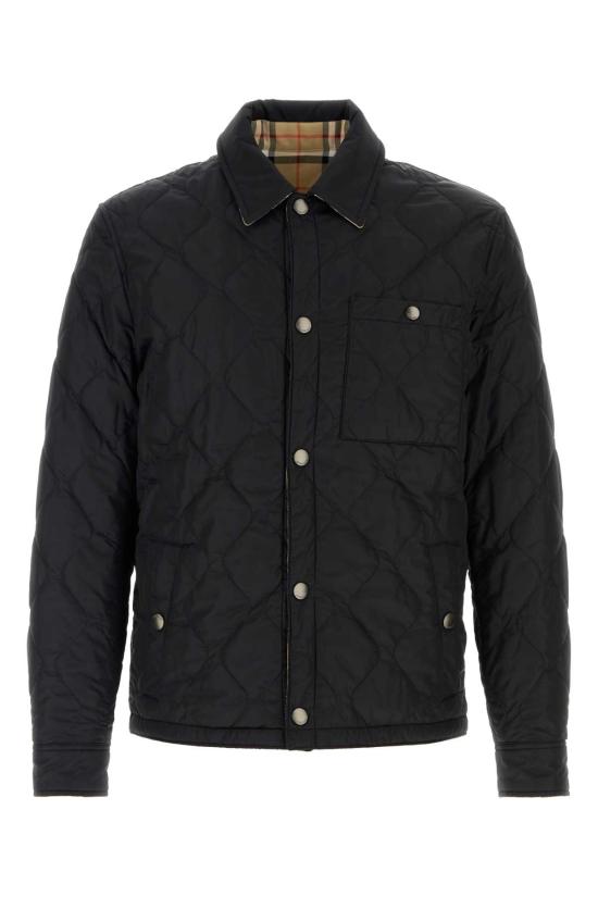 26FW 버버리 리버시블 퀼티드 나일론 오버셔츠 8115788 A1189 Black