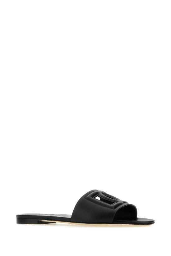 26FW 돌체앤가바나 DG 로고 카프스킨 슬리퍼 CQ0436AY329 80999 - DOLCE & GABBANA