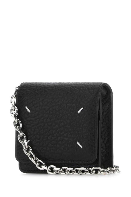 26FW 마르지엘라 스몰 레더 체인 지갑 SA3UI0009P4455 T8013 Black - MAISON MARGIELA