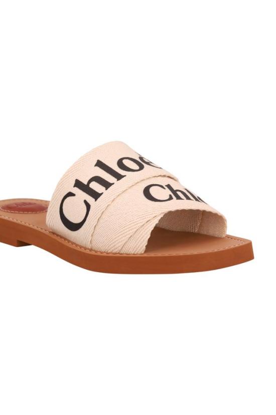 26FW 끌로에 우디 플랫 뮬 CHC22U188Z3 WHITE - CHLOE