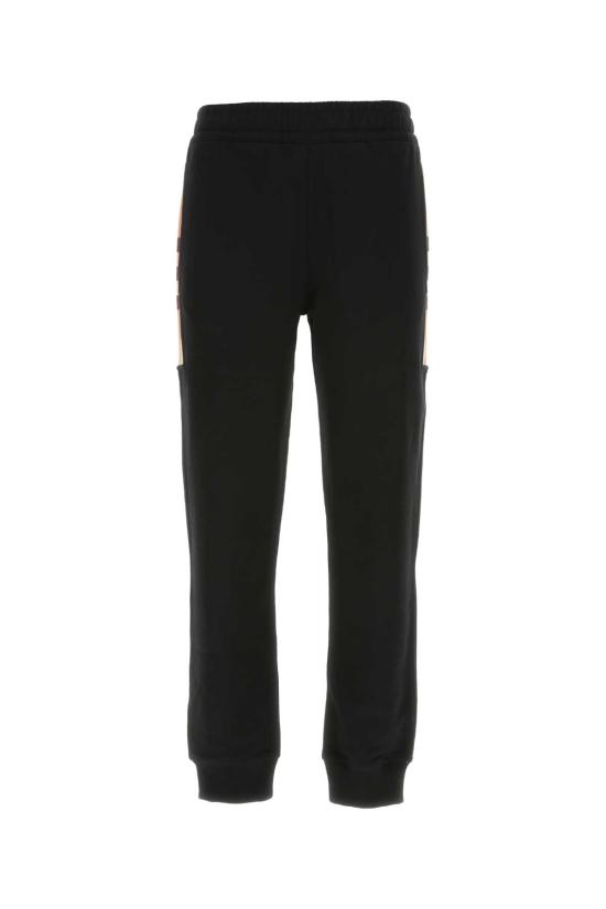 26FW 버버리 체크 트림 코튼 조깅 팬츠 8059066 A1189 Black