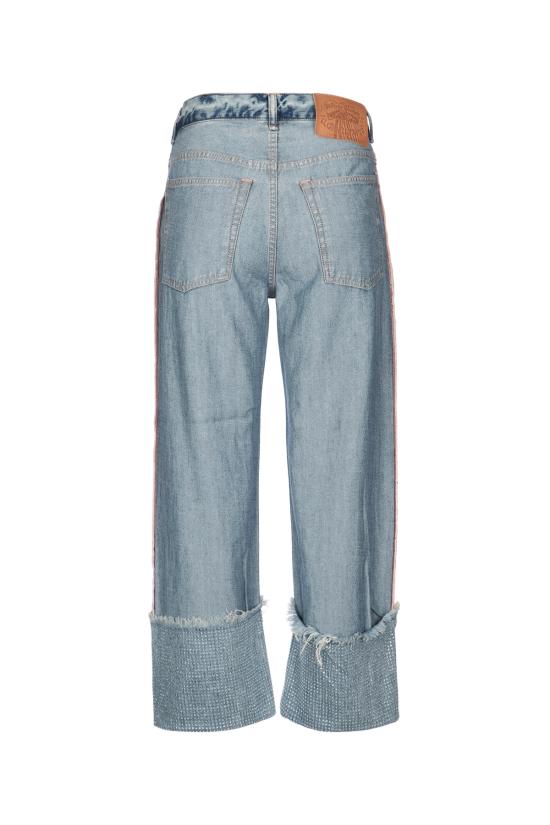 26SS 아크네 스튜디오 데님 라인스톤 트라우저 AK1003 AUZ MIDBLUE - ACNE STUDIOS