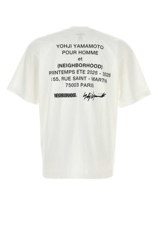 26SS 요지 야마모토 반팔 티셔츠 HKT96996 1 White - YOHJI YAMAMOTO