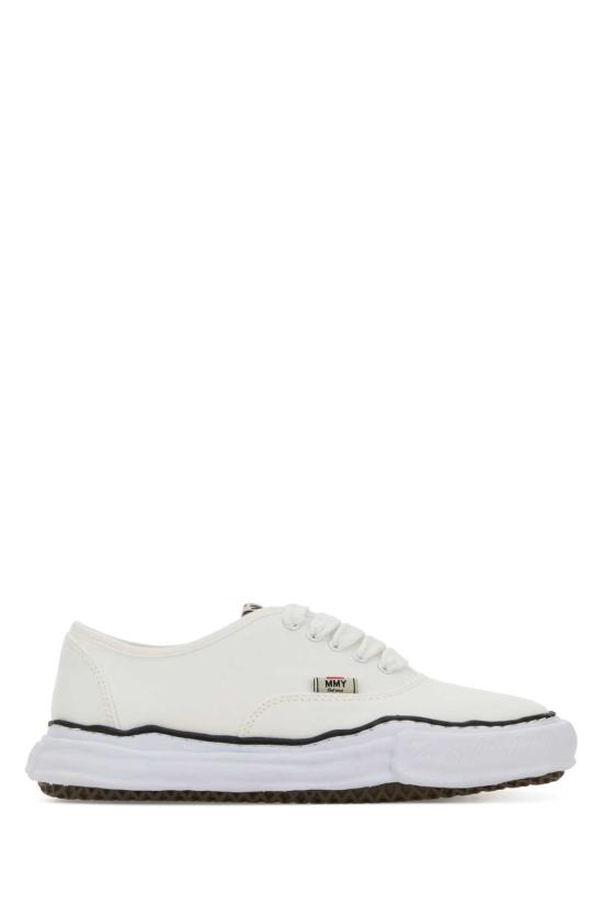 26FW 메종 미하라 야스히로 베이커 OG 솔 캔버스 로우 컷 A02FW704 WHITE