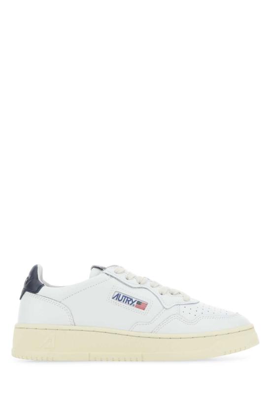 26FW 오트리 메달리스트 로우 레더 스니커즈 AULW LL12 White
